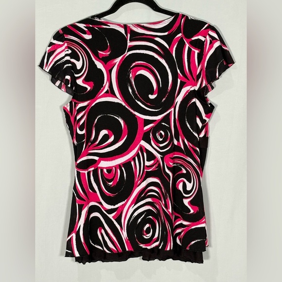 Vintage Maurices XL Y2K Babydoll Tie Waist Whimsigoth Artsy Black Hot Pink White - Picture 5 of 8